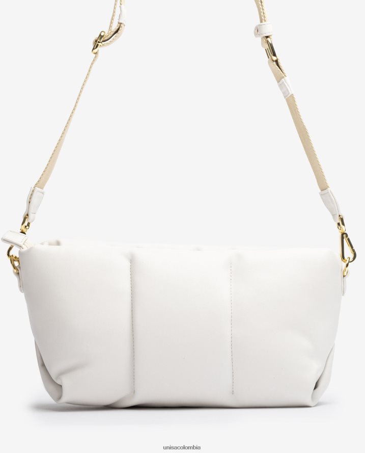 co Unisa mujer bolso de mano acolchado tamaño mediano blanco F0X80H1166