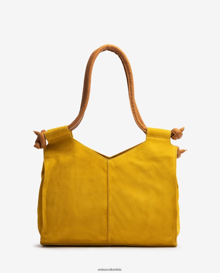 co Unisa mujer bolsa de hombro con nudo amarillo F0X80H1145