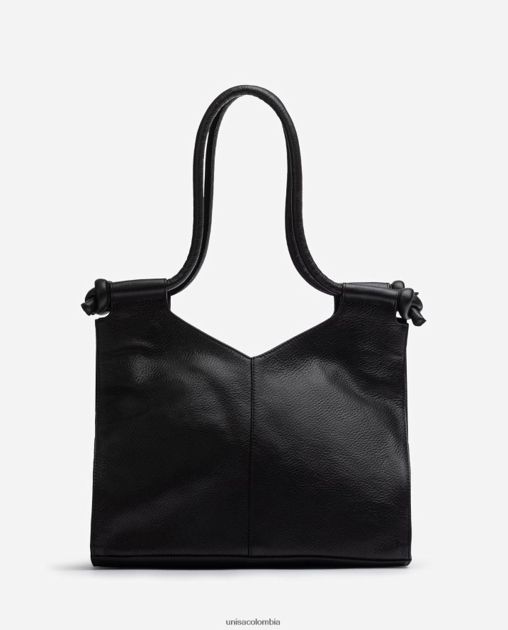 co Unisa mujer bolsa de hombro con nudo negro F0X80H1146