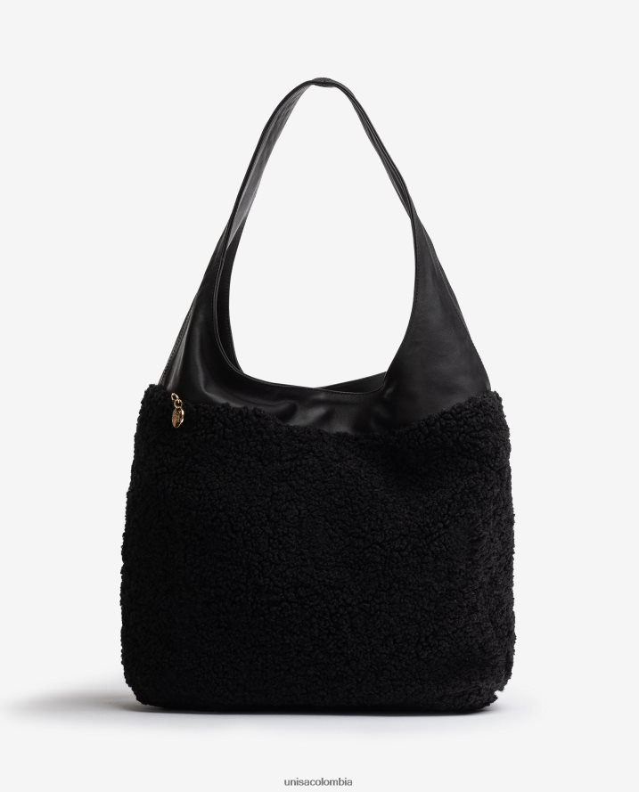 co Unisa mujer bolso grande en tela negro F0X80H1127